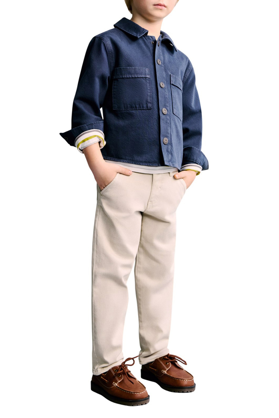 Мальчикам Mango Kids Джинсы THIAGO из хлопка (цвет ), артикул 27022890 | Фото 3