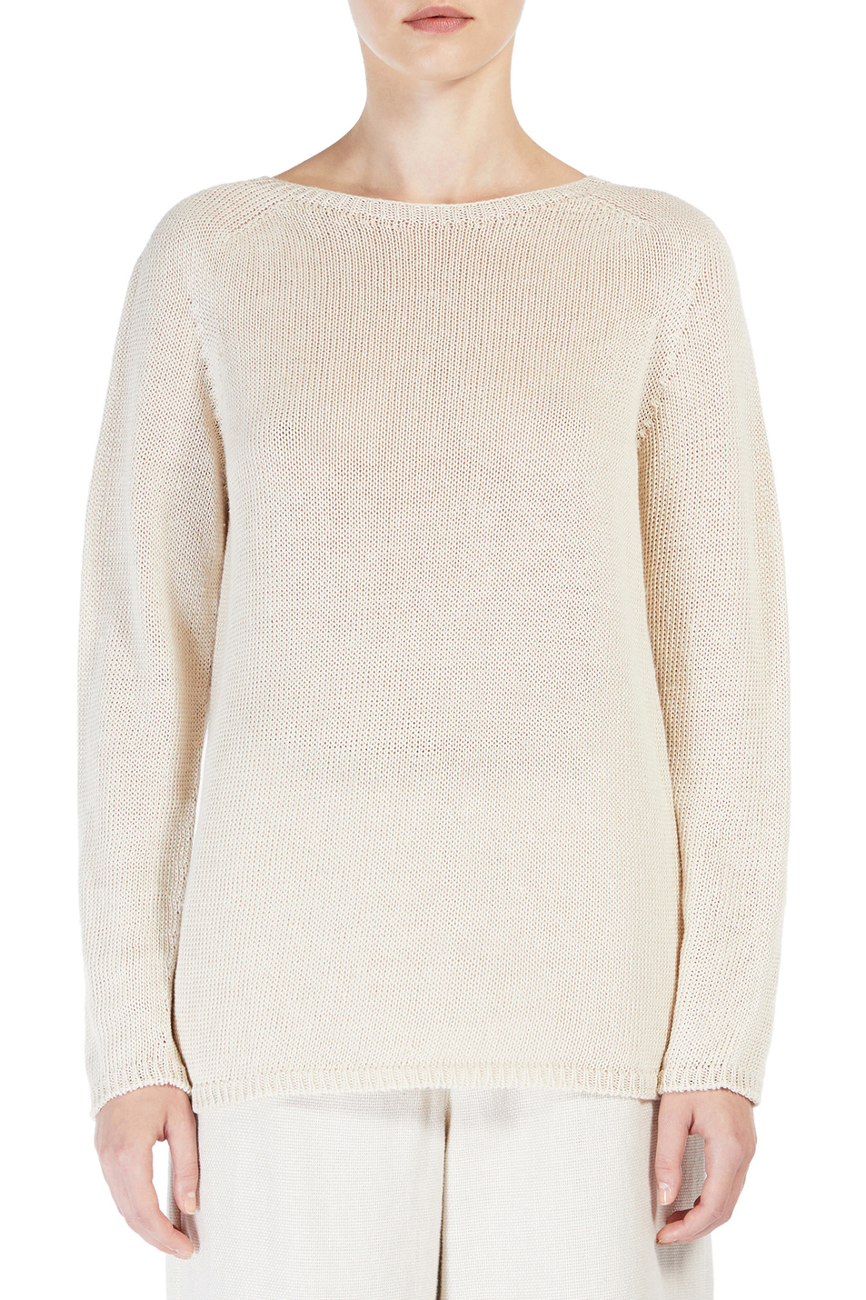 Женский Max Mara Джемпер GIOLINO из льняной пряжи (цвет ), артикул 93610522 | Фото 3