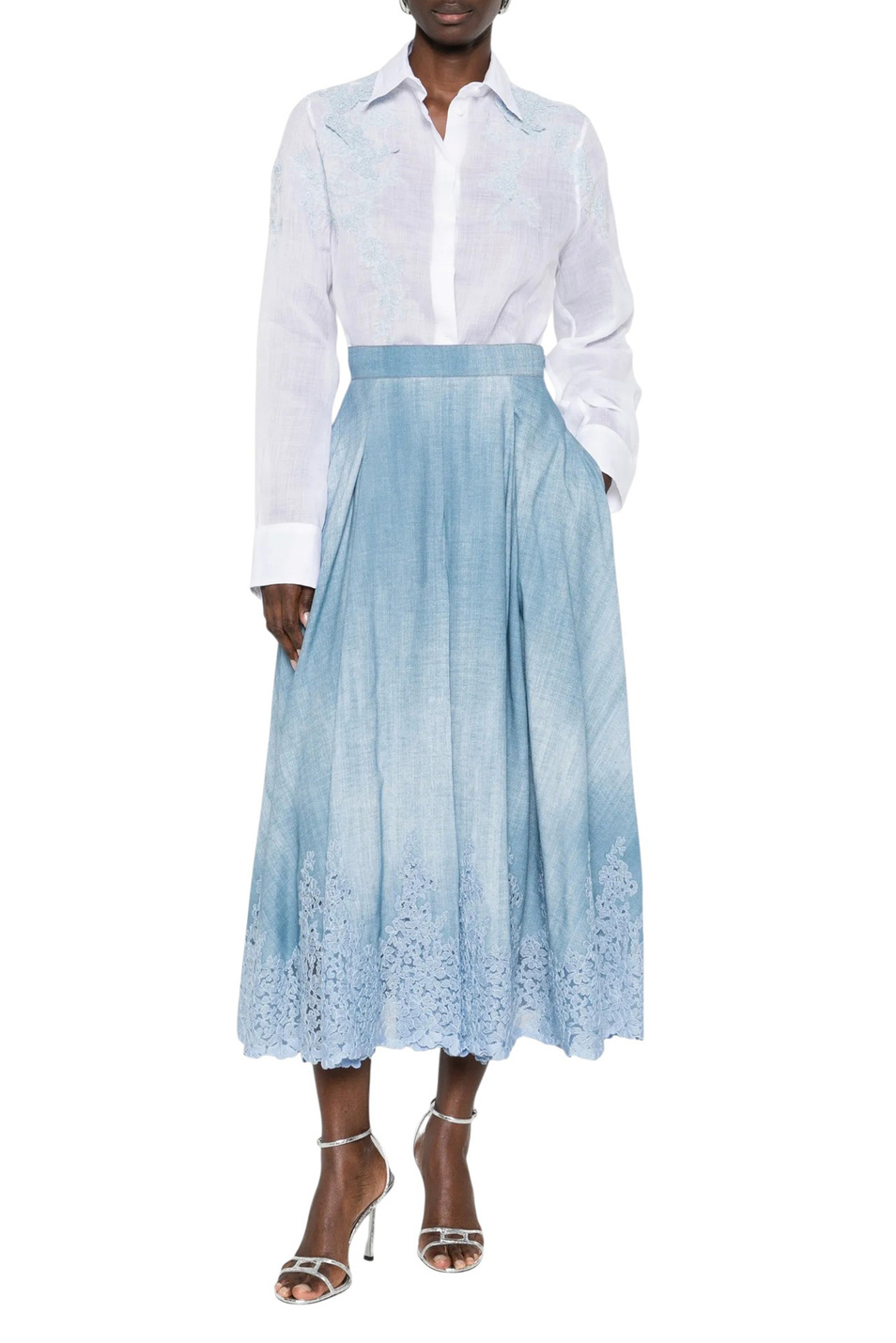 Женский ERMANNO SCERVINO Рубашка с вышивкой (цвет ), артикул D482K340APTUG | Фото 2