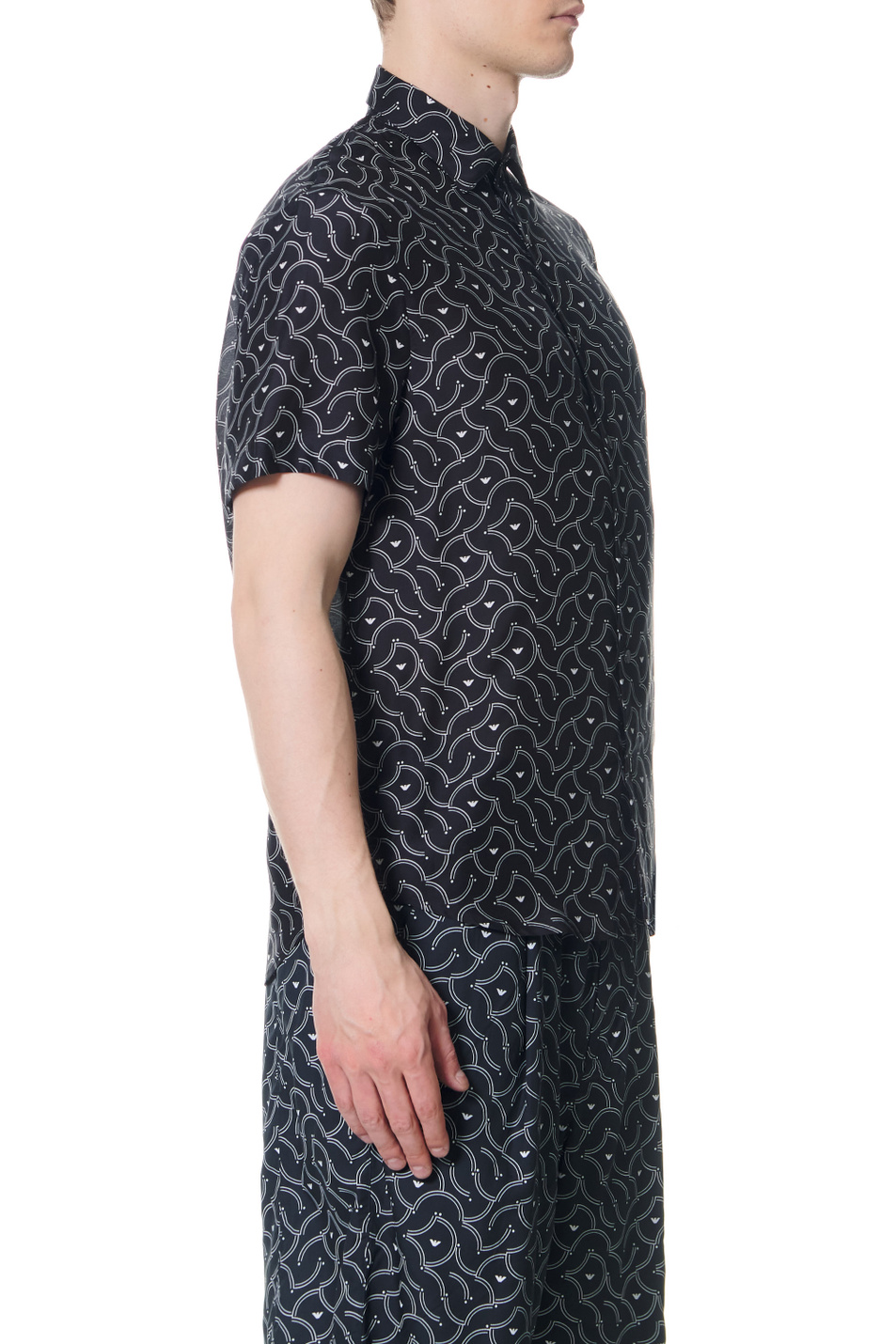 Emporio Armani Рубашка из модала с добавлением шелка (цвет ), артикул 3L1CB9-1NBOZ | Фото 3