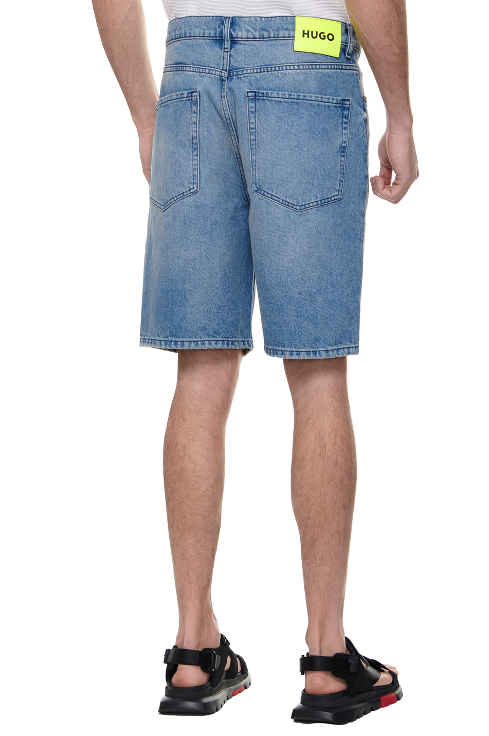 Мужской HUGO Шорты джинсовые из натурального хлопка (цвет ), артикул 50511394 | Фото 4