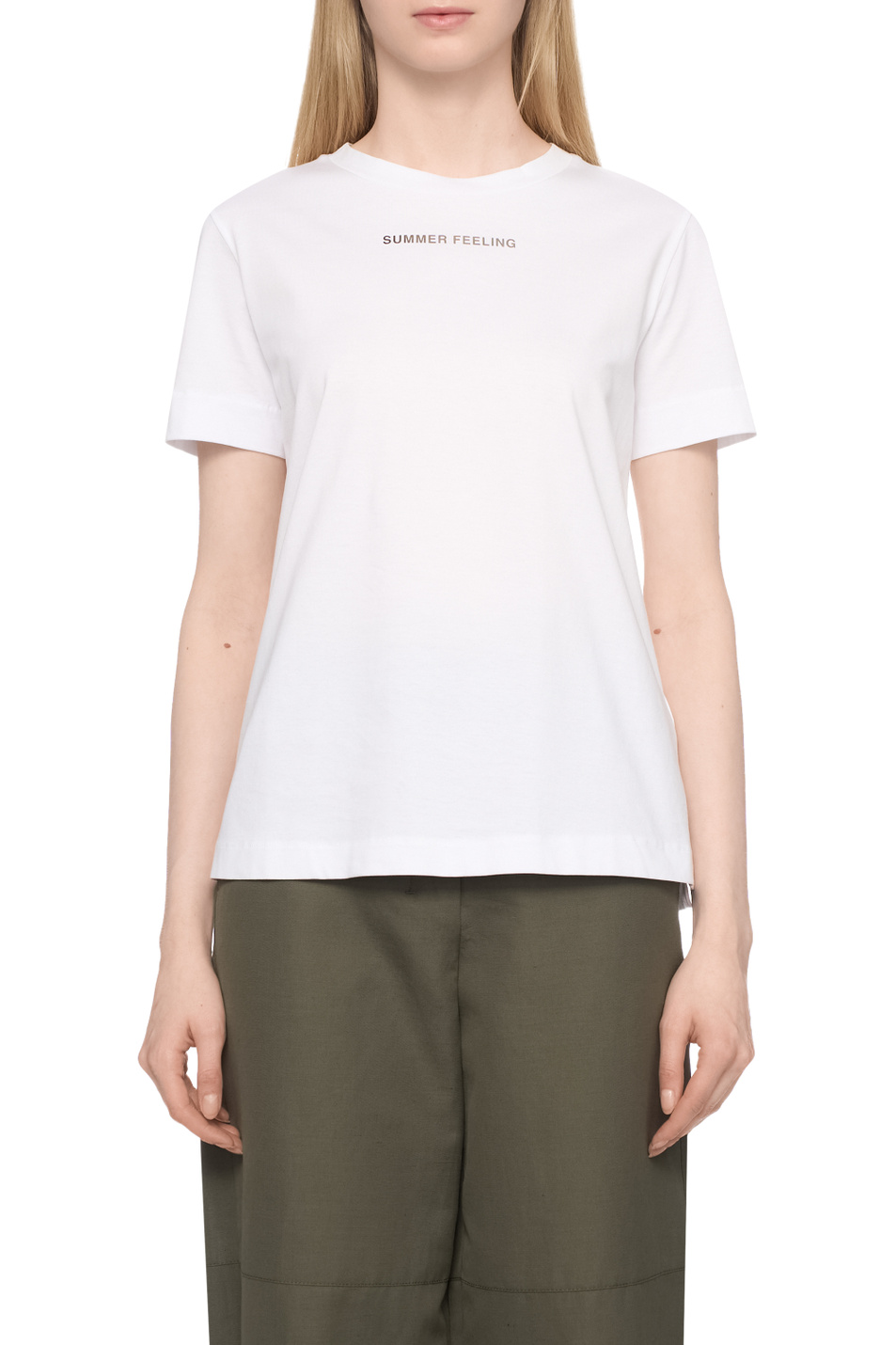 Женский Max Mara Футболка LUSSO из хлопка (цвет ), артикул 2519971033 | Фото 4