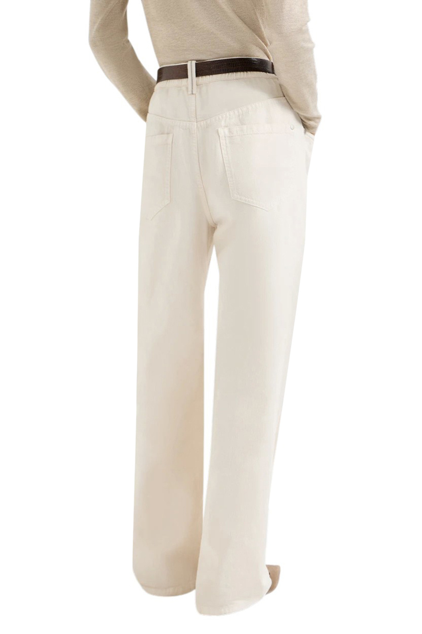 Женский Brunello Cucinelli Джинсы Contemporary из хлопка и льна (цвет ), артикул ML996P4053 | Фото 4