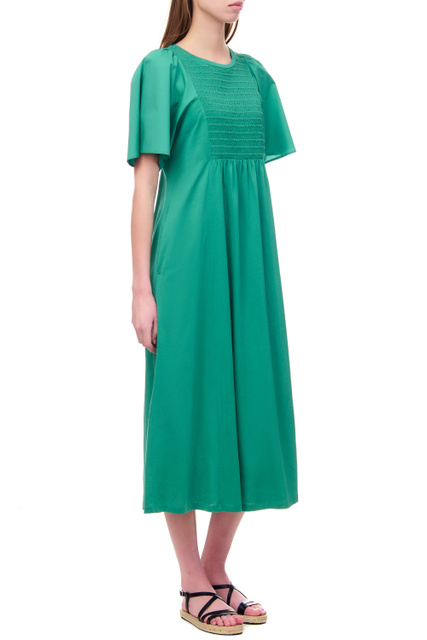 Платье KELLY из натурального хлопка|Основной цвет:Зеленый|Артикул:2356210131 | Фото 2