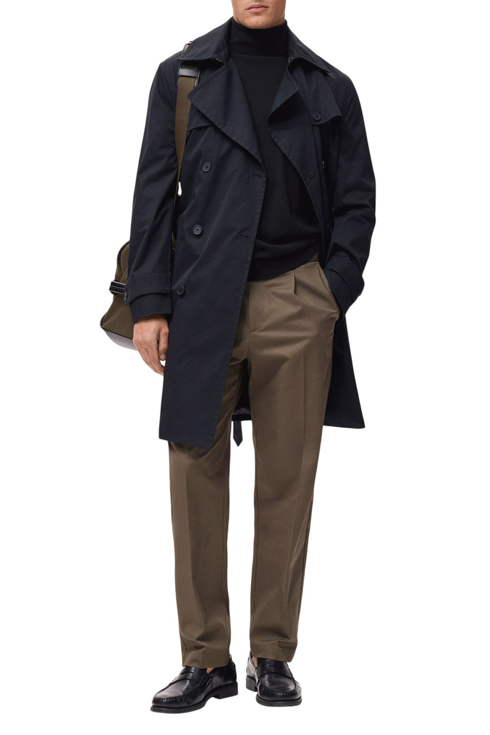 Водолазка WILLYT из шерсти|Основной цвет:Черный Мужской Mango Man Водолазка WILLYT из шерсти (цвет ), артикул 17015972 | Фото 2