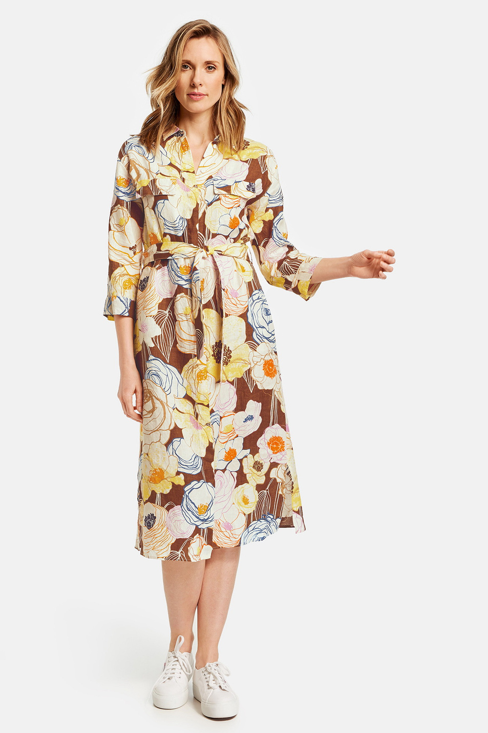 Gerry Weber Платье-рубашка из натурального льна (цвет ), артикул 285000-66631 | Фото 3