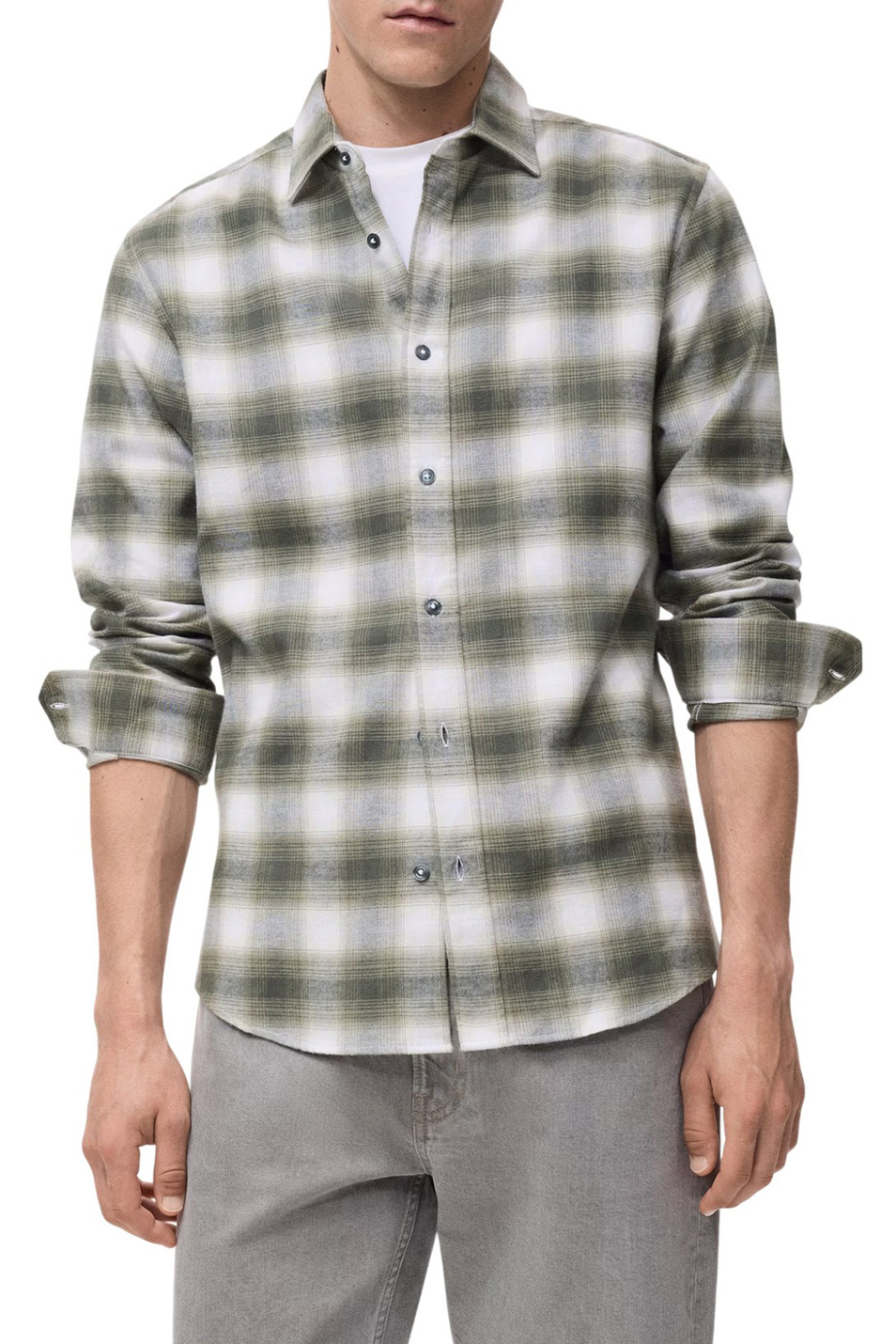 Мужской Mango Man Рубашка PIERRE из хлопка (цвет ), артикул 17037900 | Фото 3