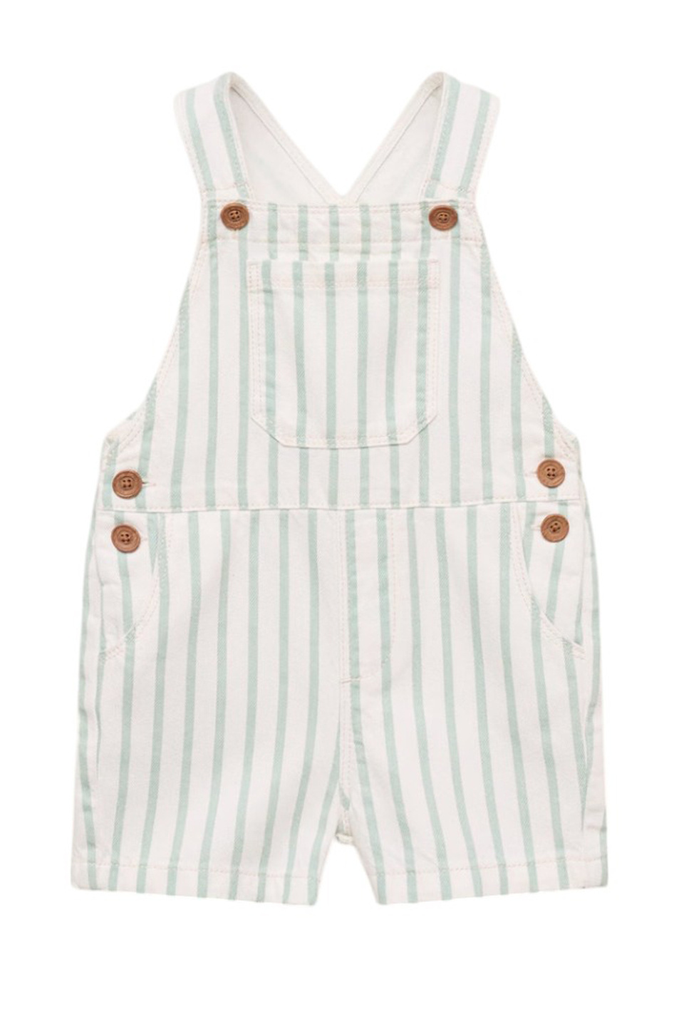 Мальчикам Mango Kids Комбинезон LEMON джинсовый в полоску (цвет ), артикул 87047685 | Фото 1