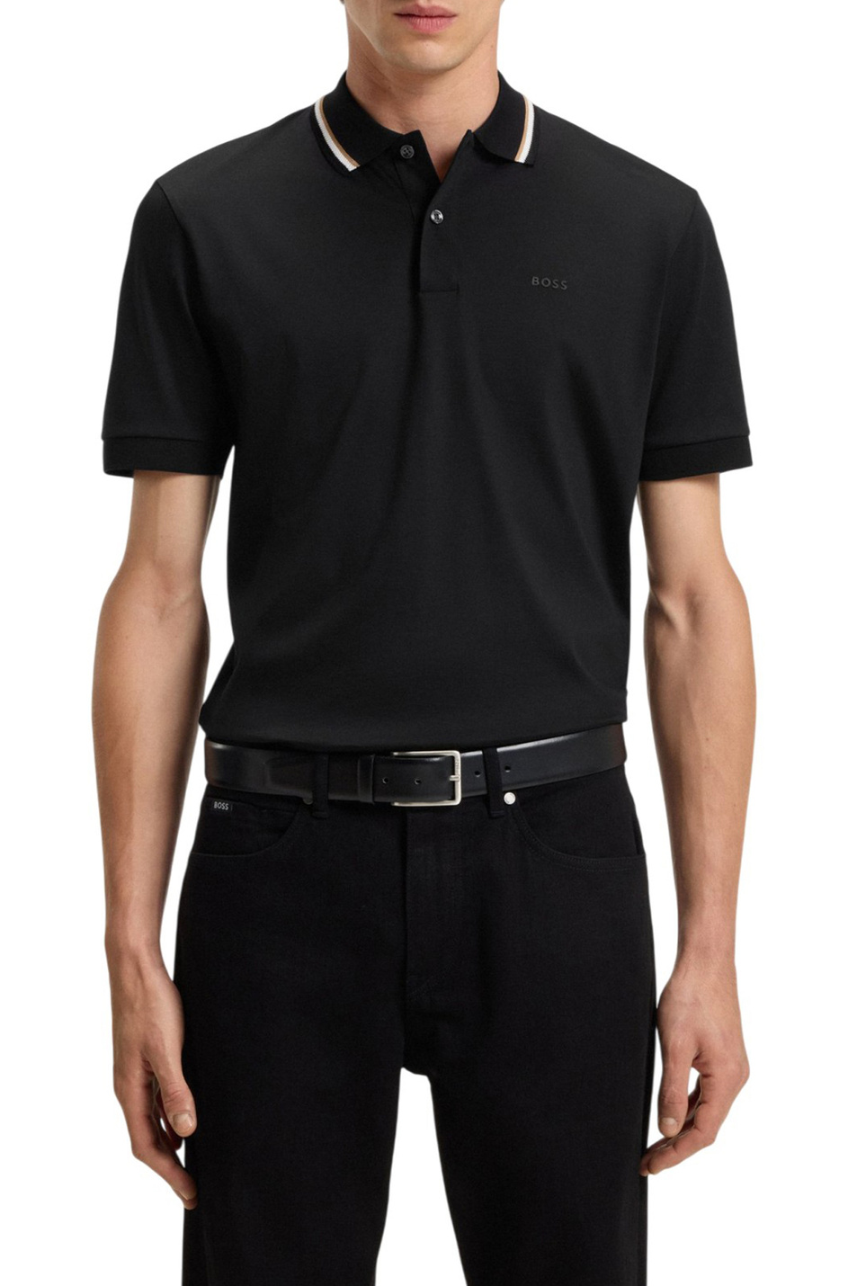 Мужской BOSS Поло из натурального хлопка (цвет ), артикул 50469360 | Фото 3