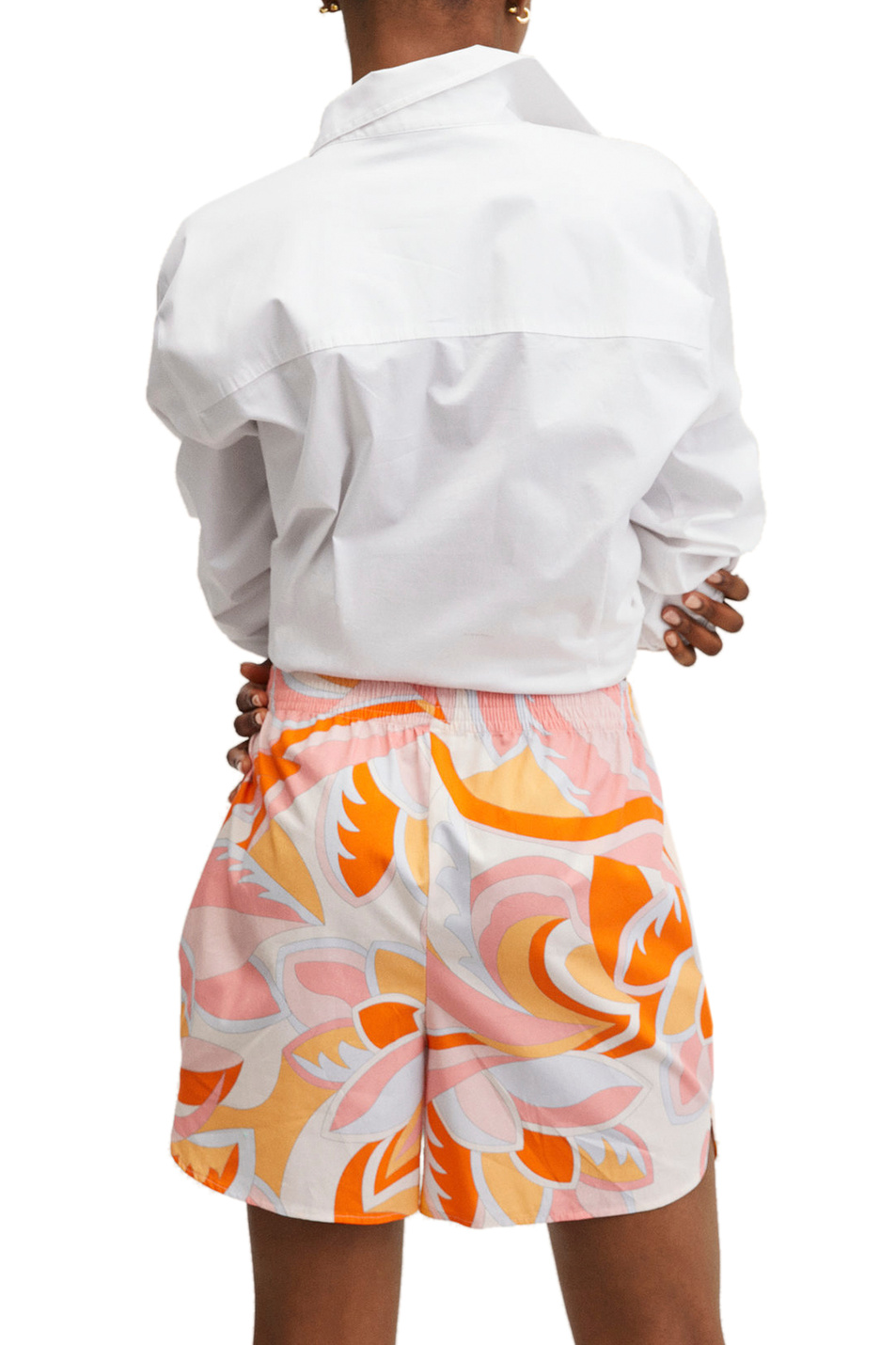 Женский Mango Короткие шорты PUC из смесового хлопка (цвет ), артикул 27037888 | Фото 3
