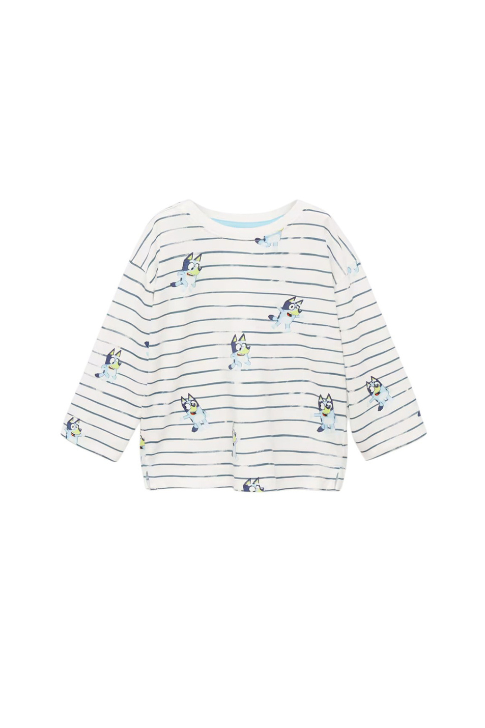 Малышам мальчикам Mango Kids Лонгслив STBLUEY из хлопка (цвет ), артикул 87061047 | Фото 1