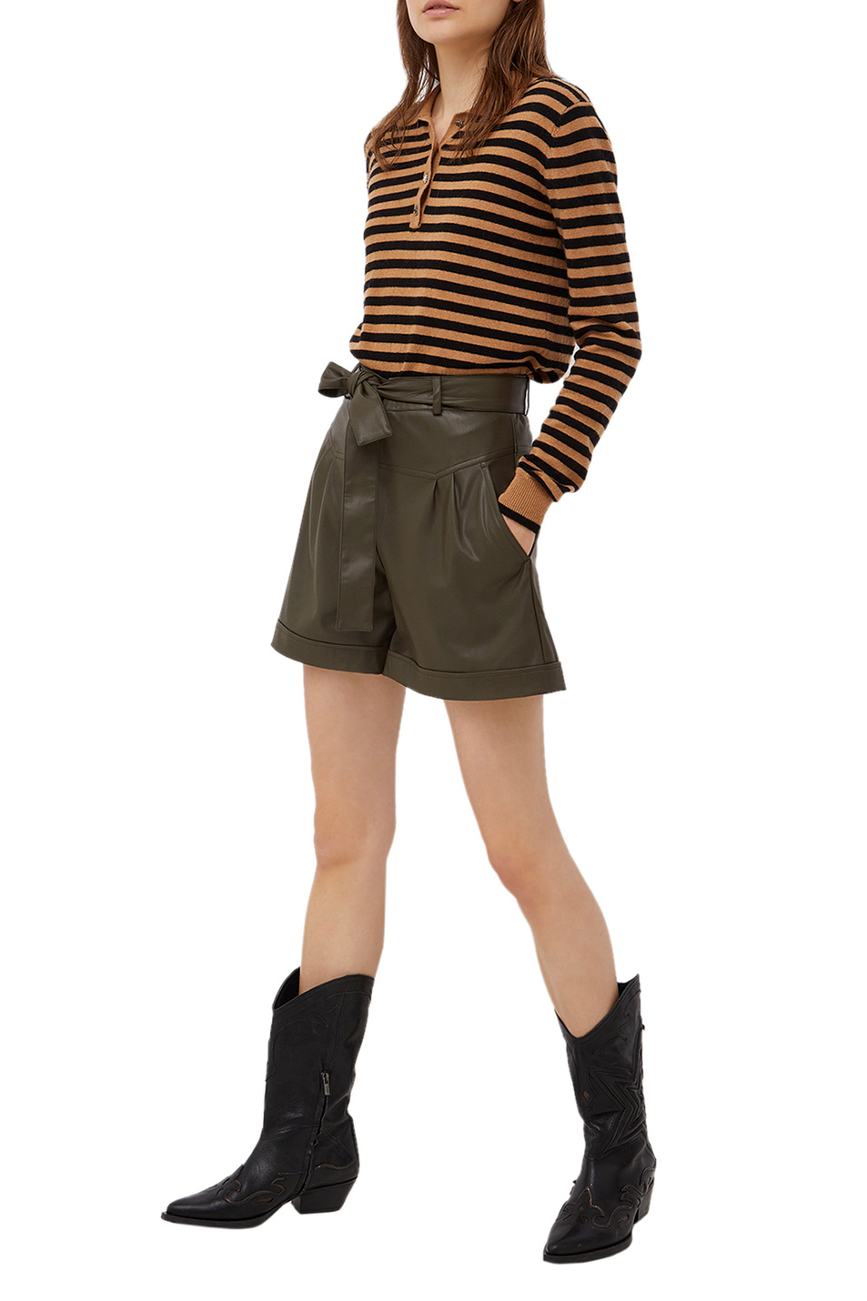 Женский Liu Jo Расклешенные шорты с поясом (цвет ), артикул WF1491E0392 | Фото 2