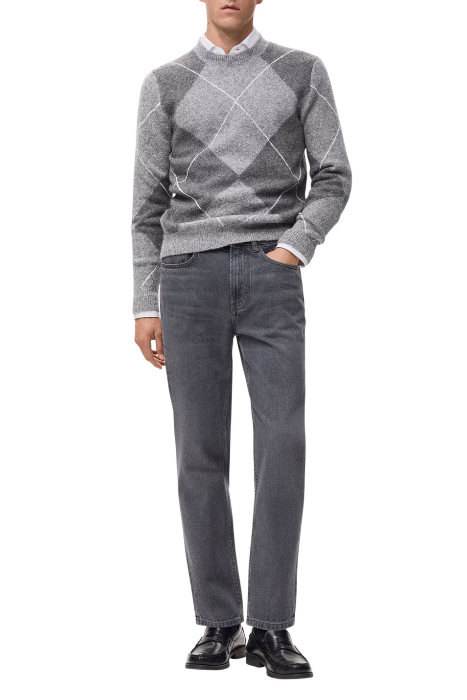 Джинсы LORI зауженные|Основной цвет:Серый Мужской Mango Man Джинсы LORI зауженные (цвет ), артикул 17037884 | Фото 2