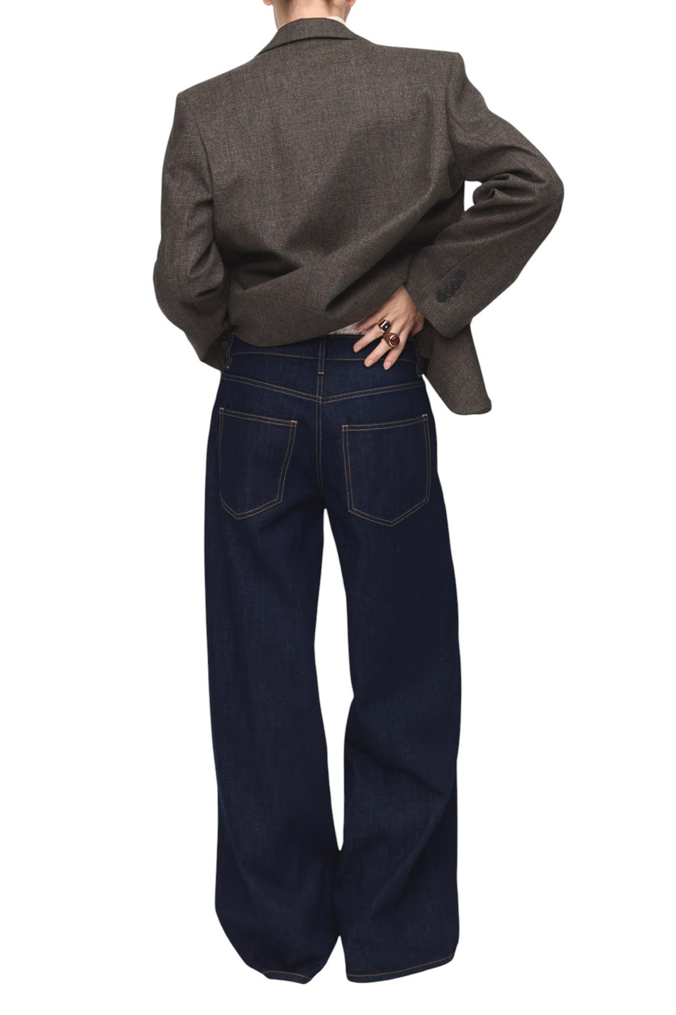 Женский Mango Джинсы ANNIE из хлопка (цвет ), артикул 17097125 | Фото 4