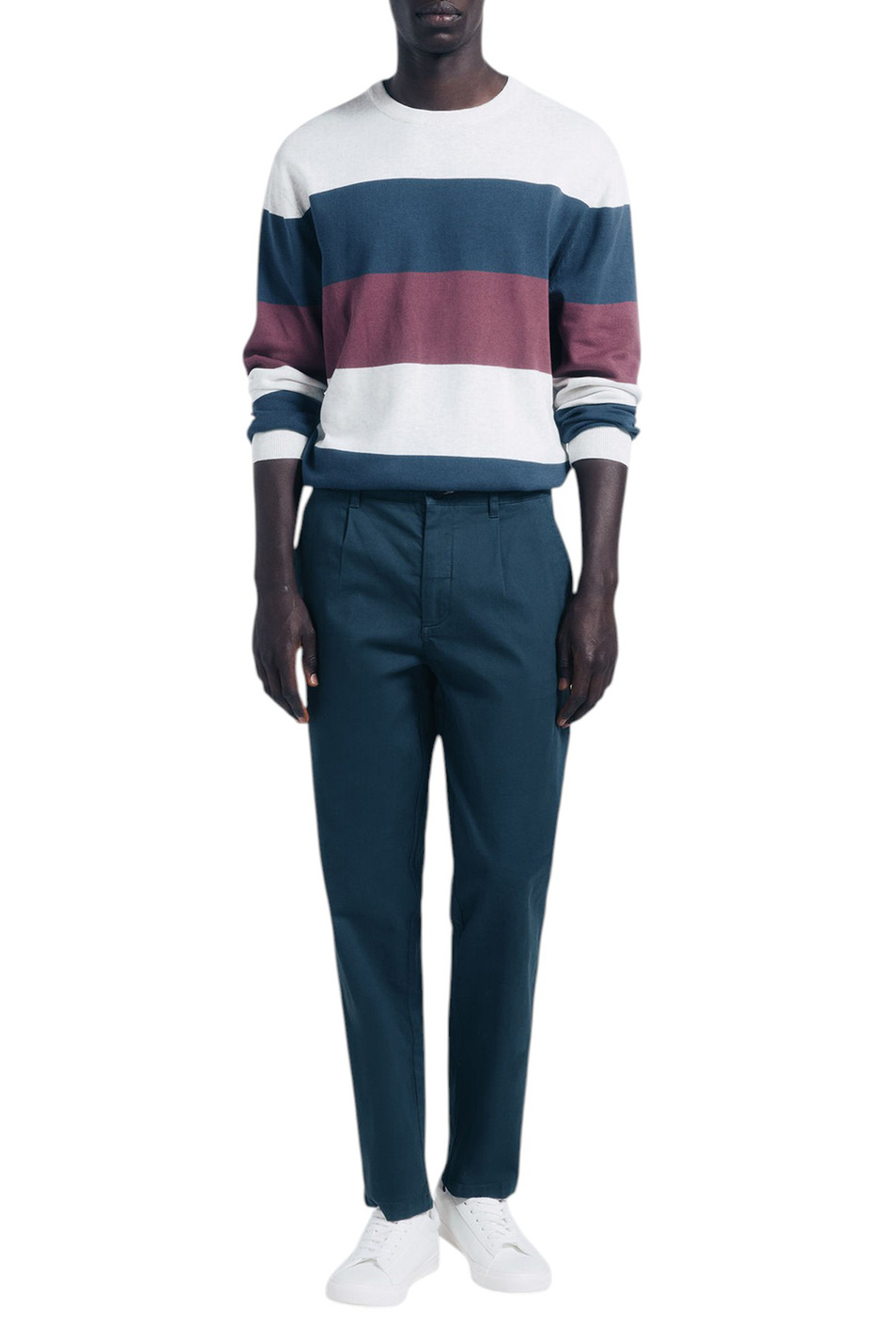 Джемпер из натурального хлопка|Основной цвет:Бордовый Мужской Springfield Джемпер из натурального хлопка (цвет ), артикул 1402513 | Фото 2