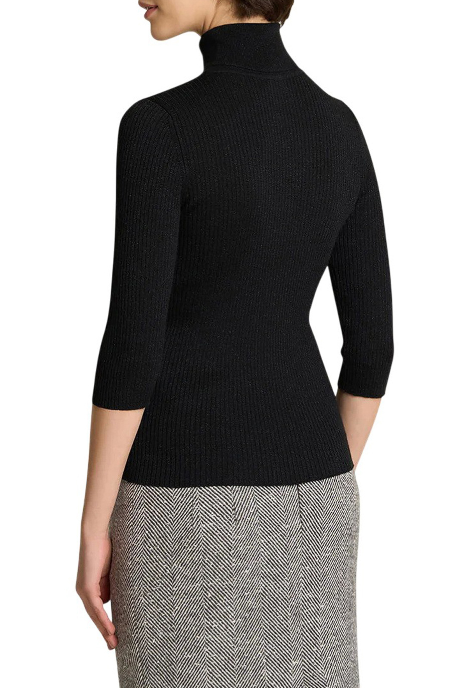 Водолазка из смесовой шерсти|Основной цвет:Черный Женский Kiton Водолазка из смесовой шерсти (цвет ), артикул D587230100O | Фото 4