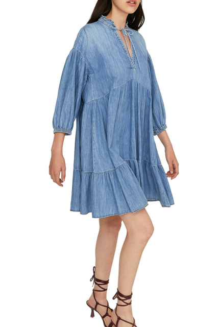 Платье KLENIA с пышными рукавами 3/4|Основной цвет:Голубой|Артикул:72211421 | Фото 2