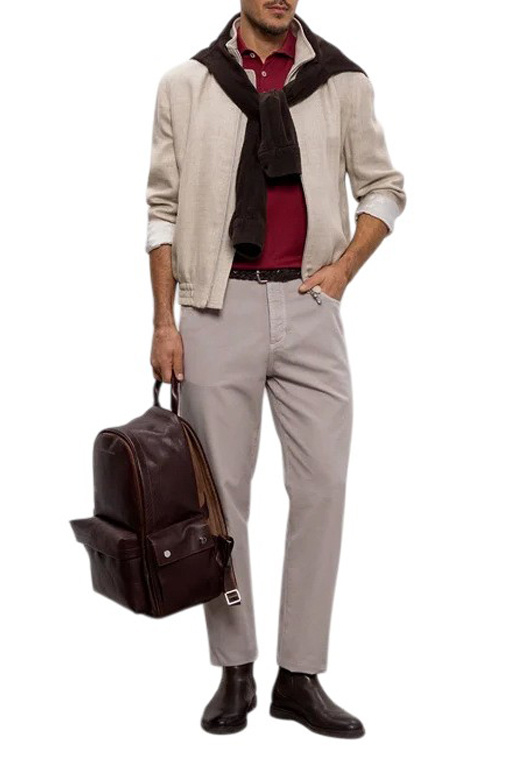 Мужской Brunello Cucinelli Поло из хлопка (цвет ), артикул M29800125 | Фото 3