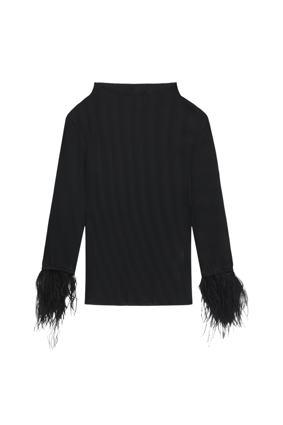 Блузка Efedera с манжетами из перьев|Основной цвет:Черный Женский BOSS Блузка Efedera с манжетами из перьев (цвет ), артикул 50548647 | Фото 1