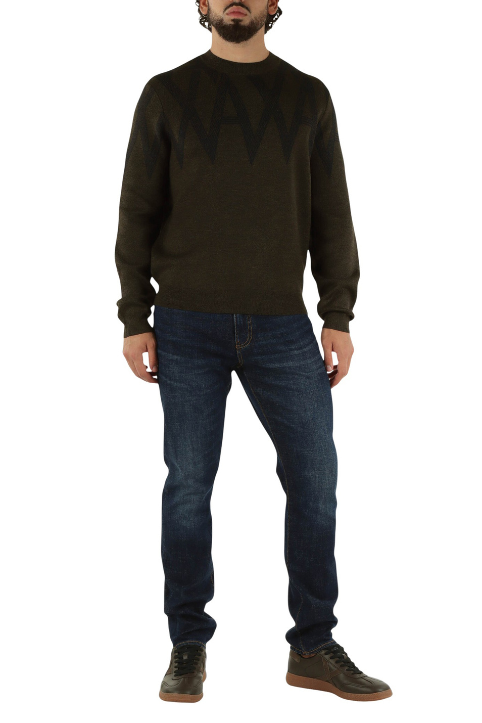 Мужской Armani Exchange Джемпер из смесовой шерсти (цвет ), артикул XM001338-AF14007 | Фото 3