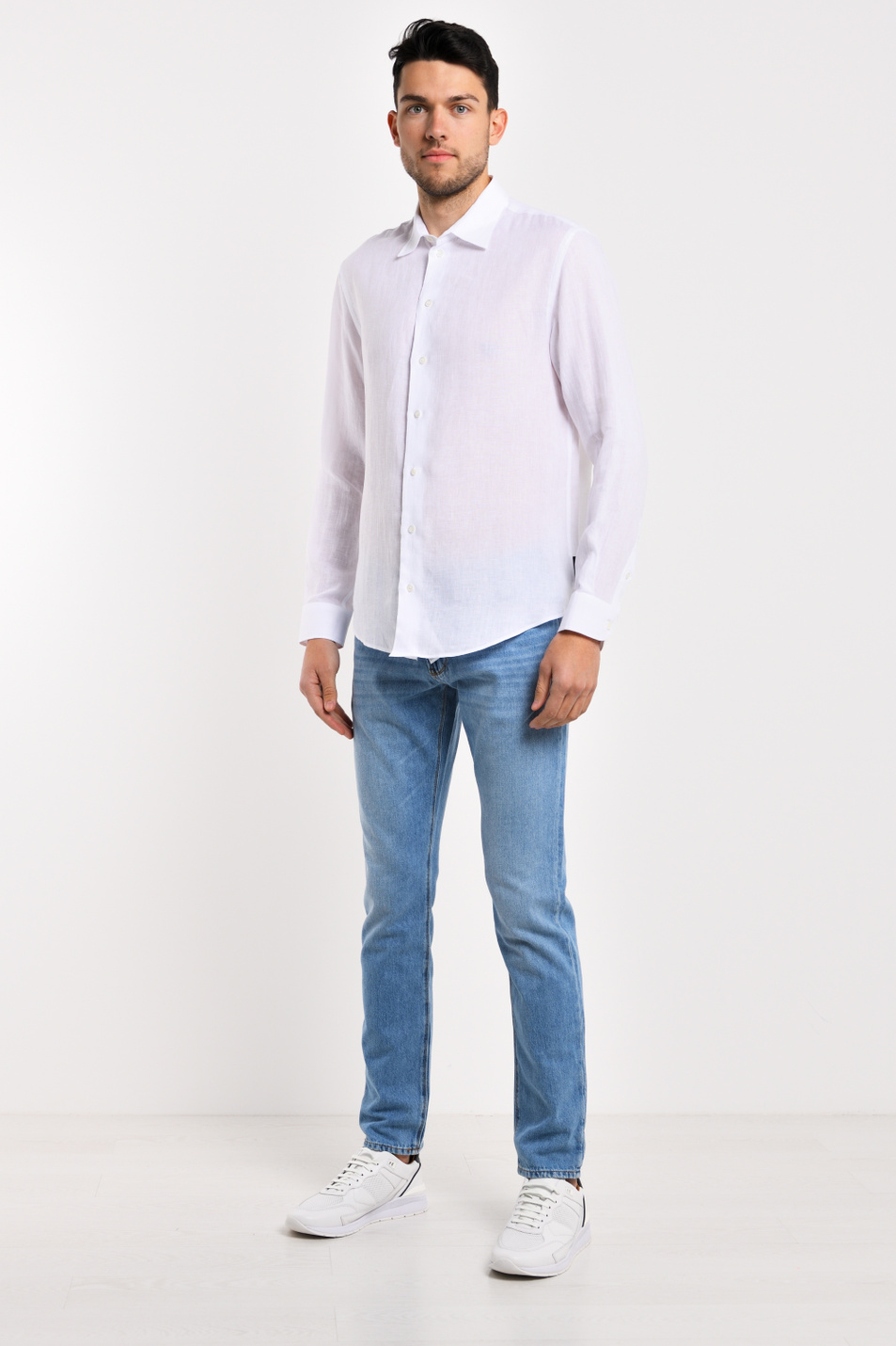 Мужской Emporio Armani Рубашка из натурального льна (цвет ), артикул 51SM0L-510F9 | Фото 3