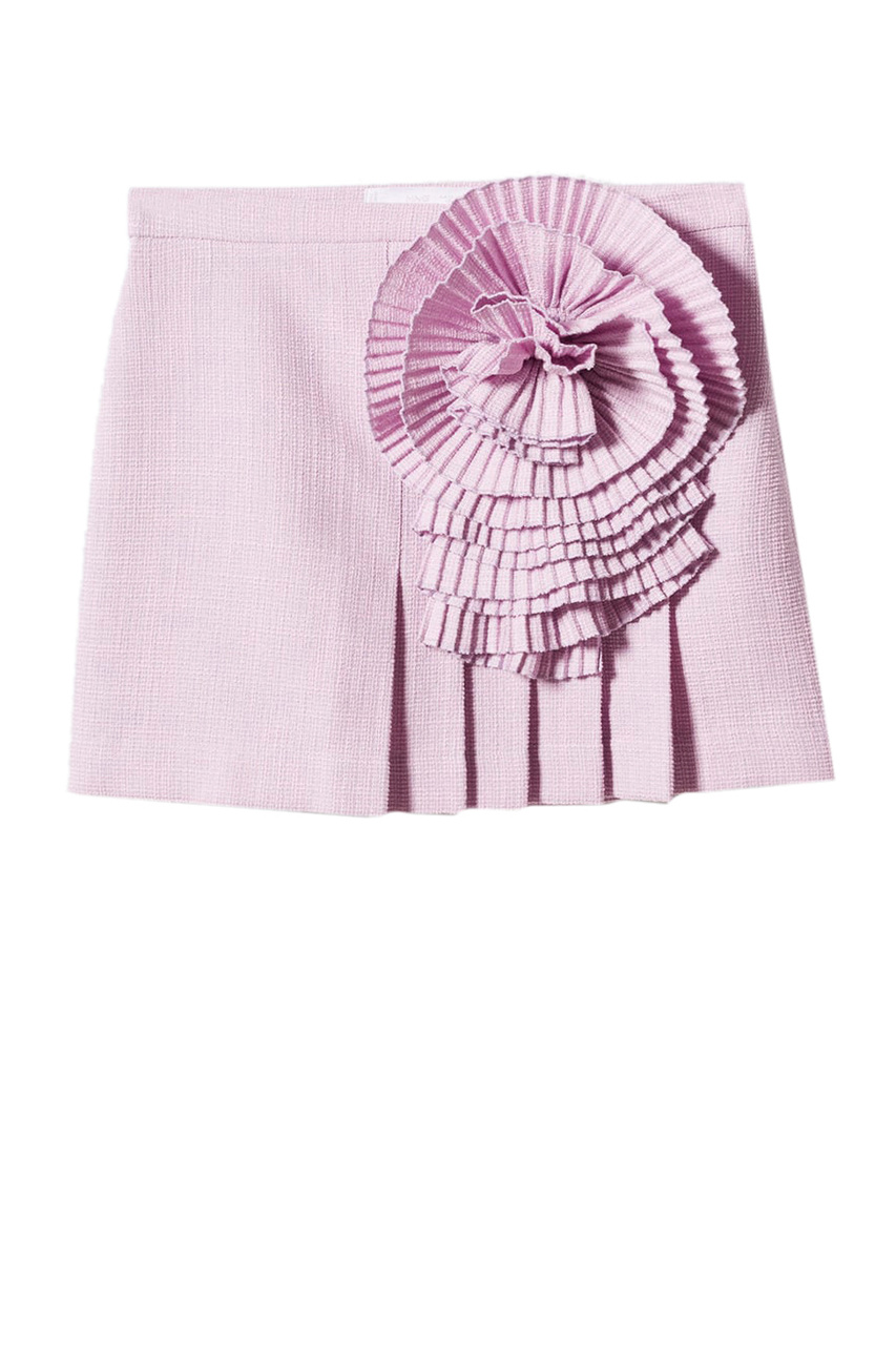Плиссированная юбка DALIA с декоративным цветком|Основной цвет:Лиловый|Артикул:47086323 | Фото 1