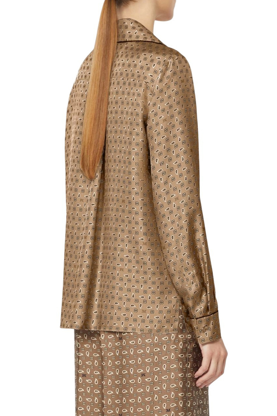 Женский Max Mara Блузка DISCO из шелка с принтом (цвет ), артикул 2611111131 | Фото 4