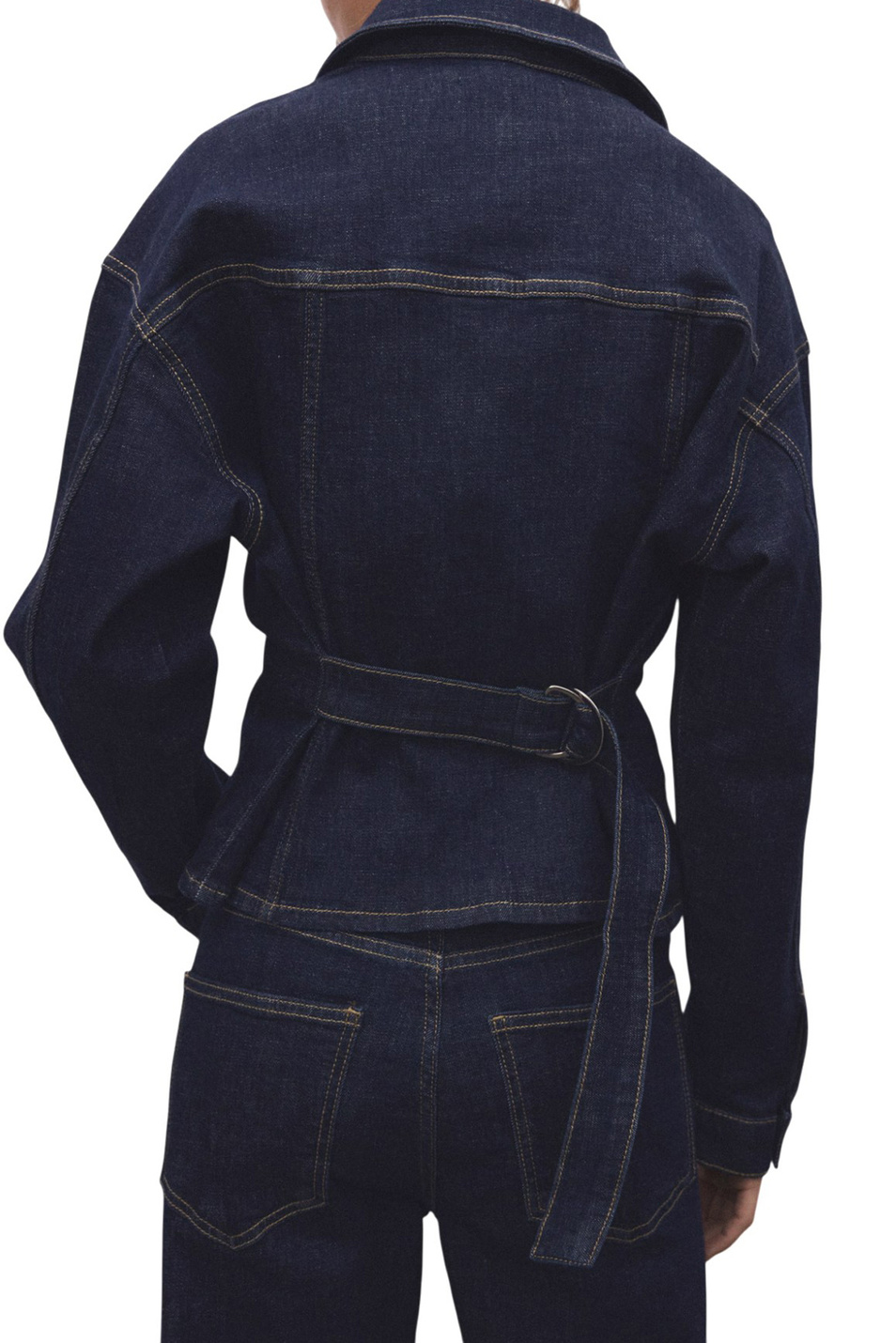 Женский Mango Куртка джинсовая FLOR с карманами (цвет ), артикул 17069119 | Фото 4