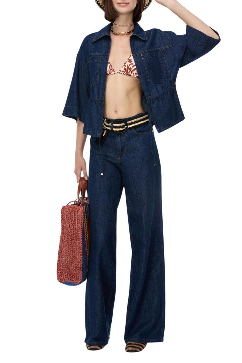 Женский iBLUES Рубашка IBLGITANO джинсовая (цвет ), артикул 2617111042 | Фото 2