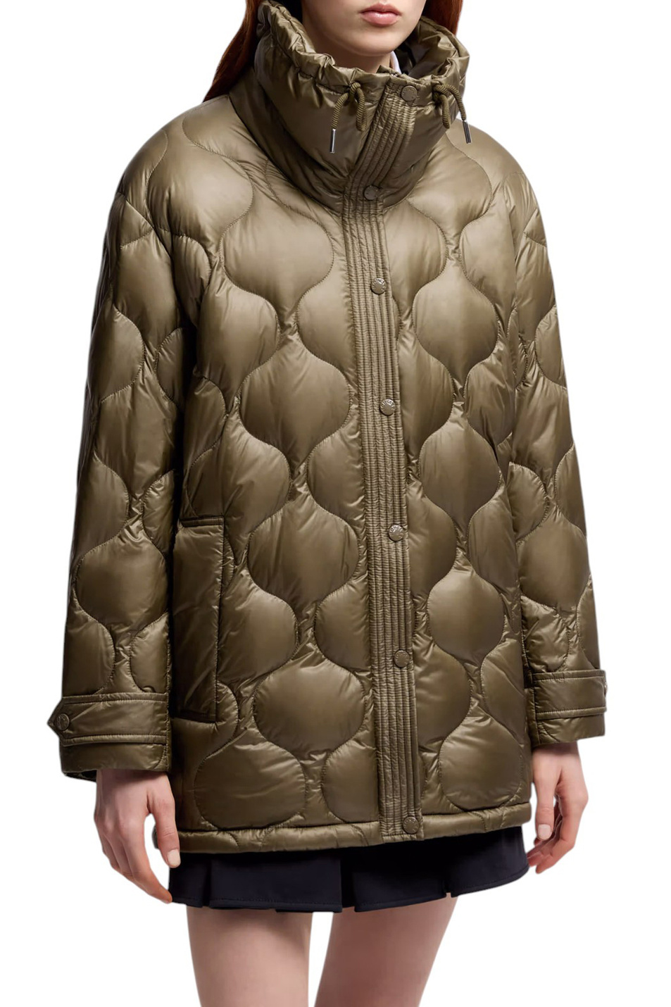 Женский Moncler Полупальто LOMBI с пуховым наполнителем (цвет ), артикул K20931A00026-595B1 | Фото 3