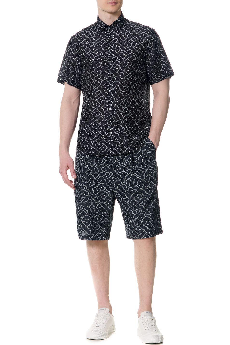 Emporio Armani Рубашка из модала с добавлением шелка (цвет ), артикул 3L1CB9-1NBOZ | Фото 2