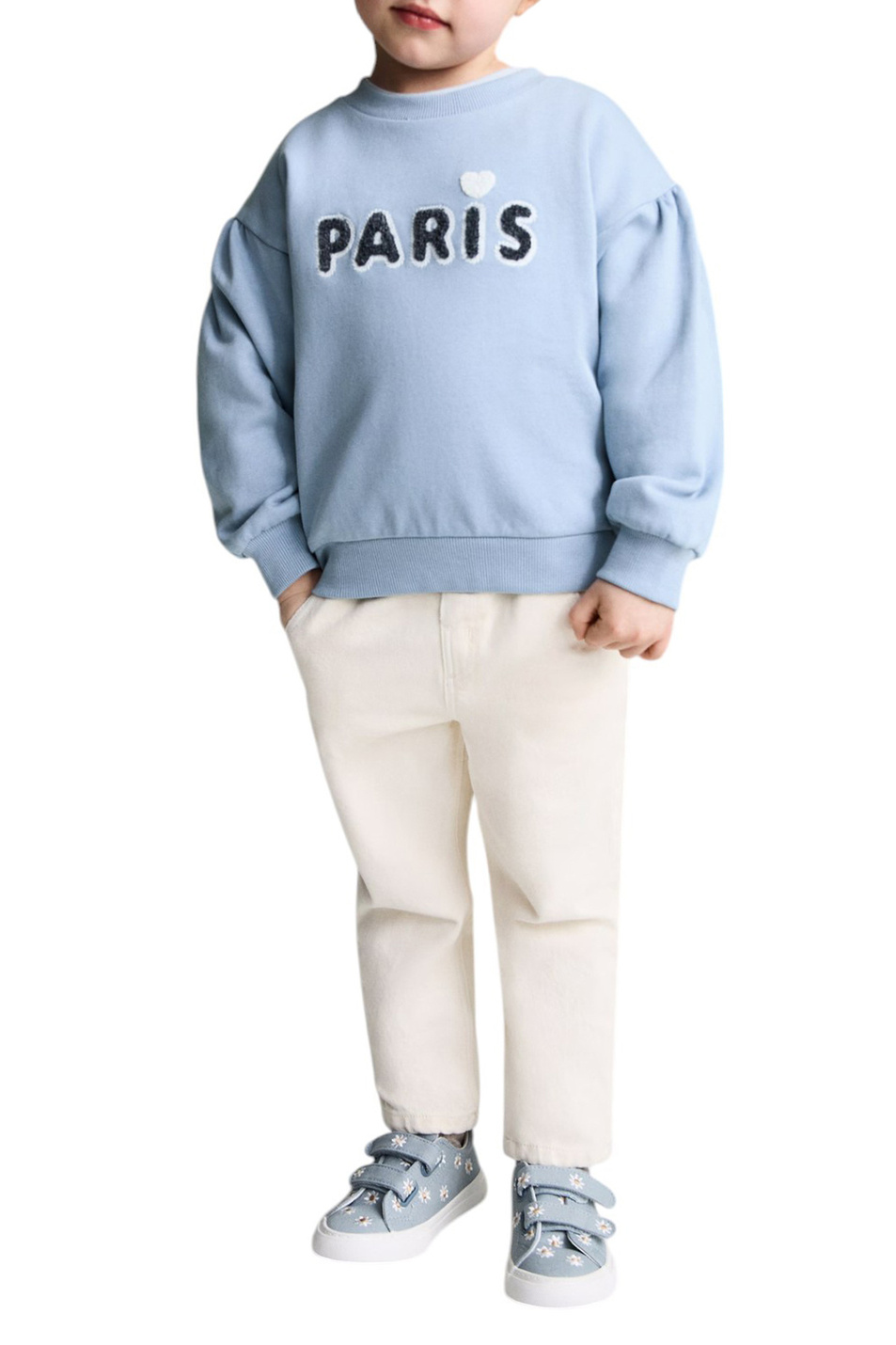 Девочкам Mango Kids Свитшот PARIS из хлопка (цвет ), артикул 87033647 | Фото 3