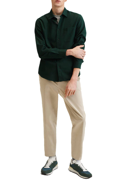 Рубашка IOS из натурального хлопка|Основной цвет:Зеленый|Артикул:27000529 | Фото 2