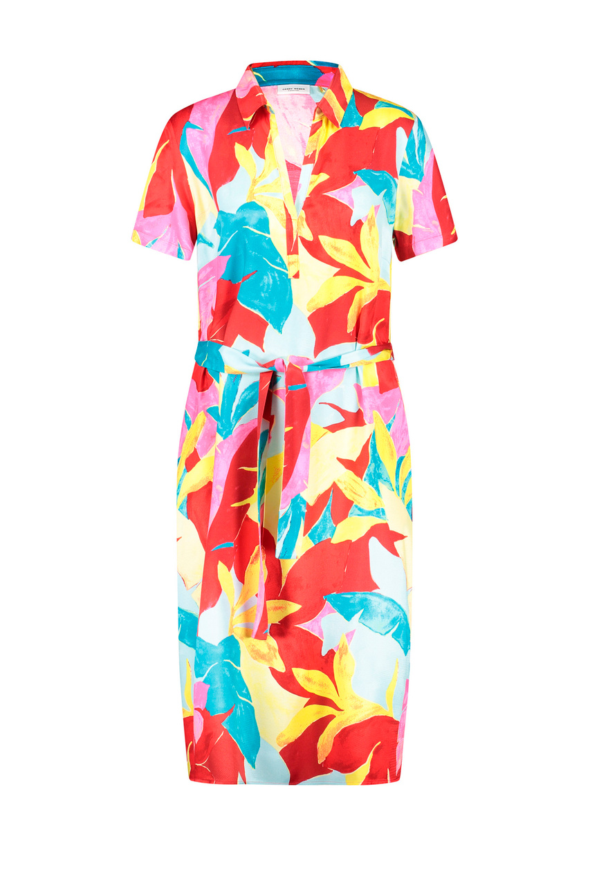 Платье-рубашка с принтом|Основной цвет:Разноцветный|Артикул:380054-31531 | Фото 1