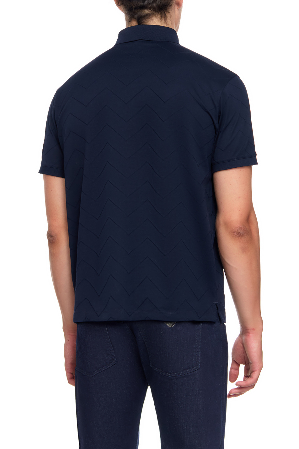 Мужской Emporio Armani Поло из натурального хлопка (цвет ), артикул 6R1F87-1JGYZ | Фото 4