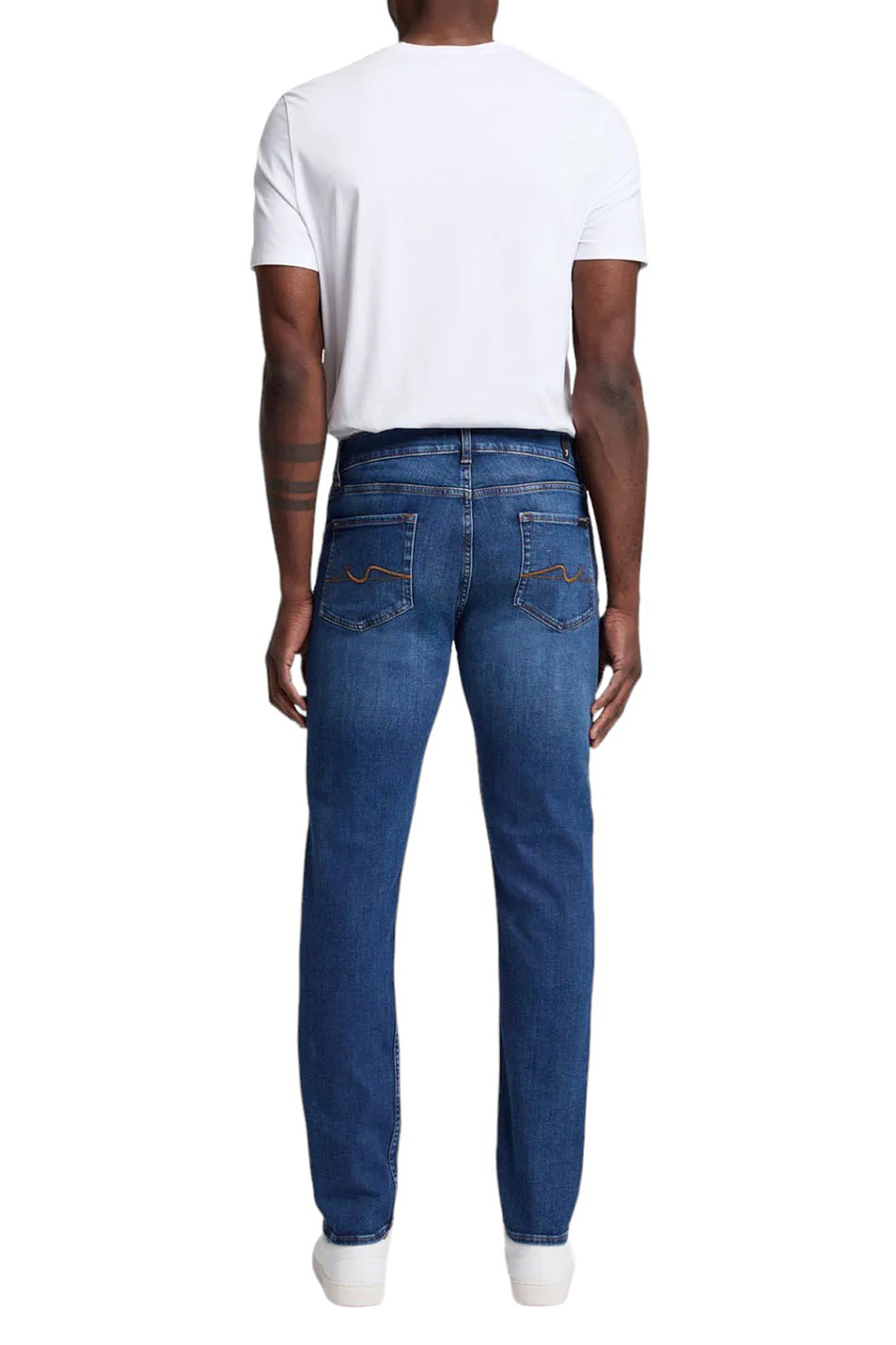 Джинсы SLIMMY TAPERED из эластичного хлопка|Основной цвет:Синий Мужской 7 for all Mankind Джинсы SLIMMY TAPERED из эластичного хлопка (цвет ), артикул JSMXC120TP | Фото 4