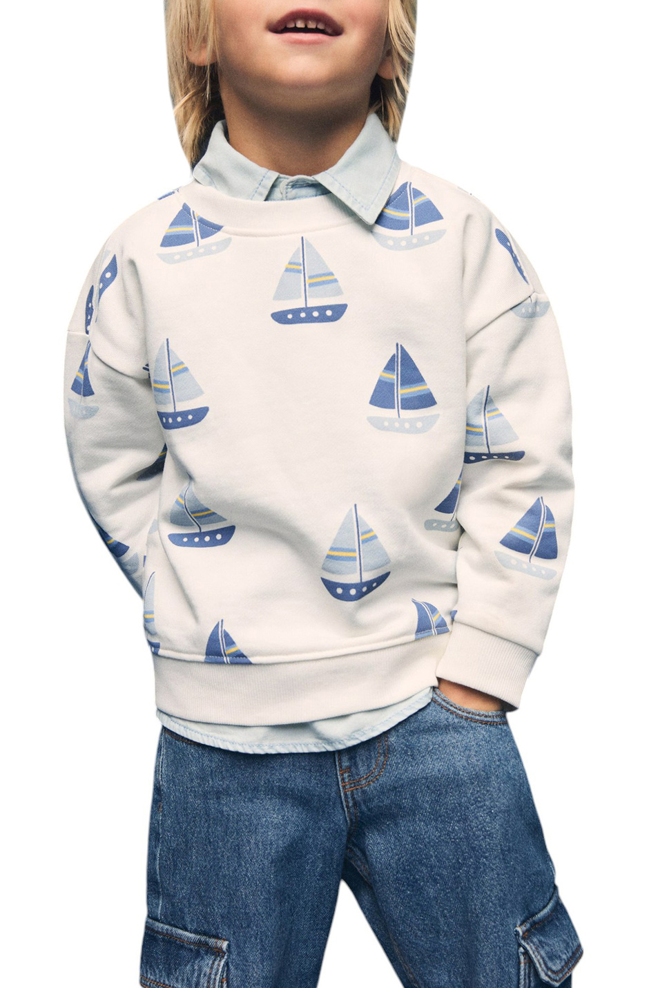 Мальчикам Mango Kids Свитшот SAILAOP с принтом (цвет ), артикул 87044788 | Фото 3
