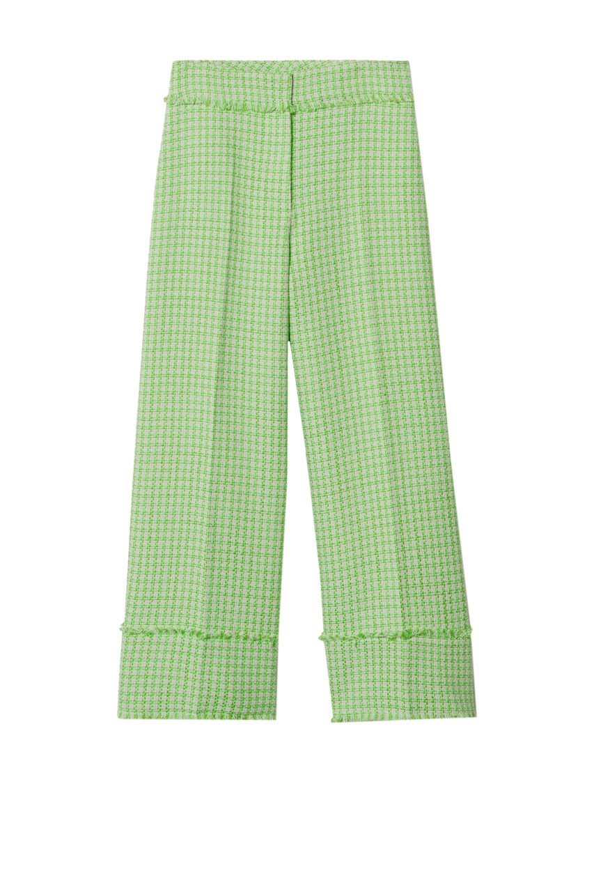 Твидовые брюки-кюлоты FAR|Основной цвет:Зеленый|Артикул:27086332 | Фото 1