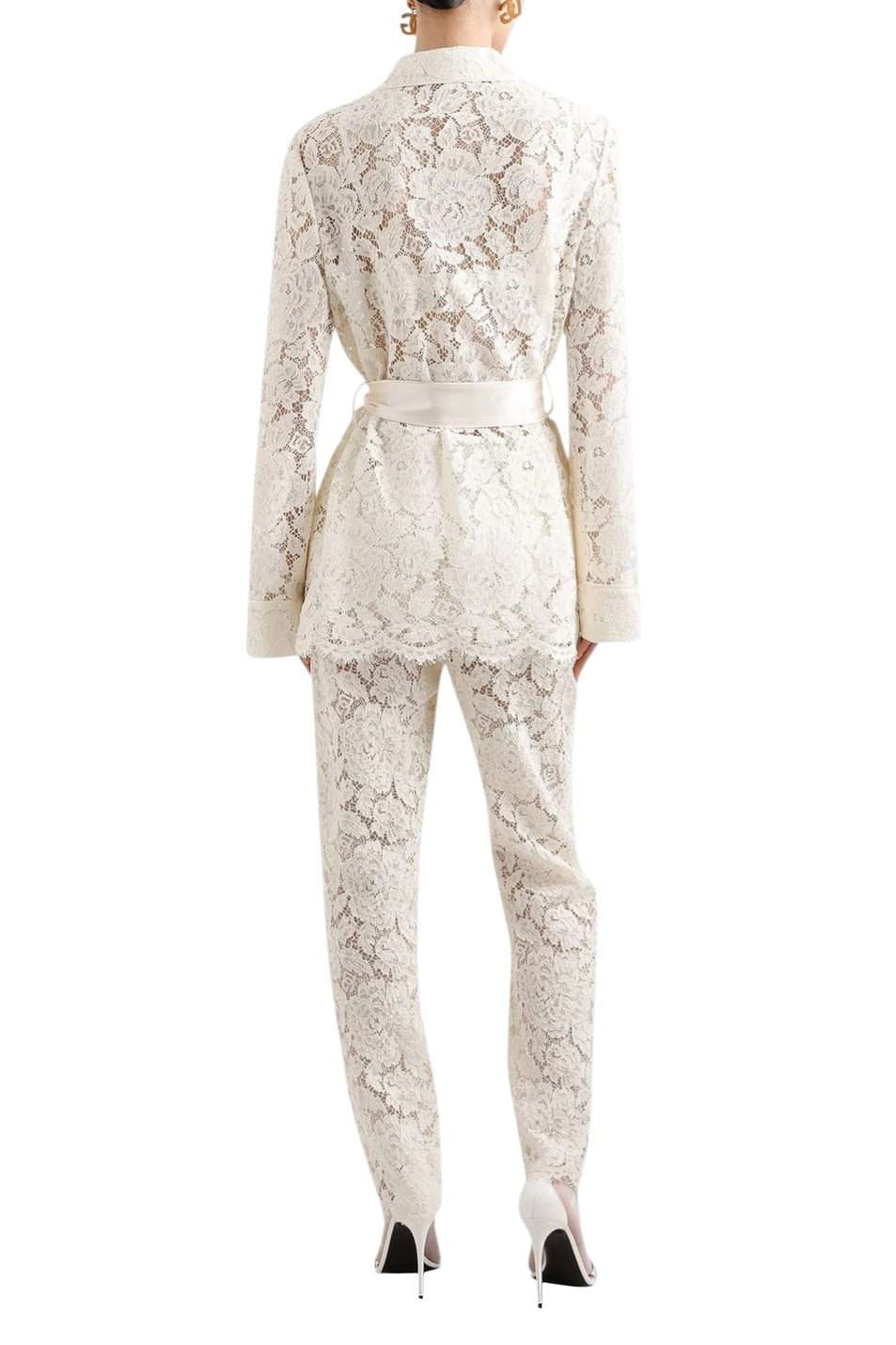 Женский Dolce & Gabbana Жакет из кружева с поясом (цвет ), артикул F5R56T-HLM7L | Фото 5