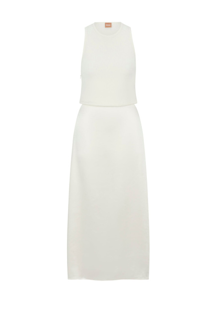 Платье однотонное|Основной цвет:Белый|Артикул:50486090 | Фото 1