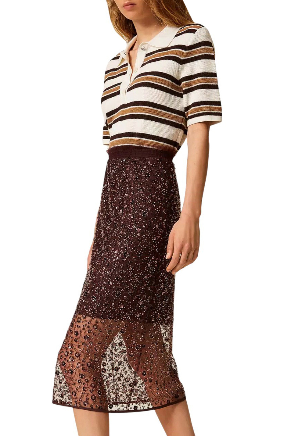 Женский TWINSET Milano Юбка с пайетками (цвет ), артикул 252AP2270 | Фото 3