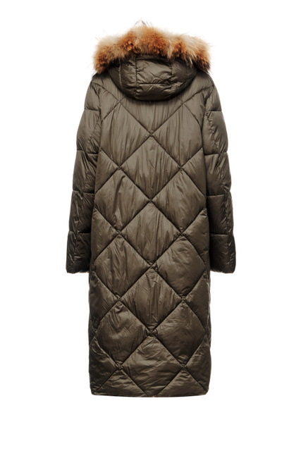 Стеганое пальто PASTELLO с ромбовидной отстрочкой|Основной цвет:Хаки|Артикул:1494032 | Фото 2