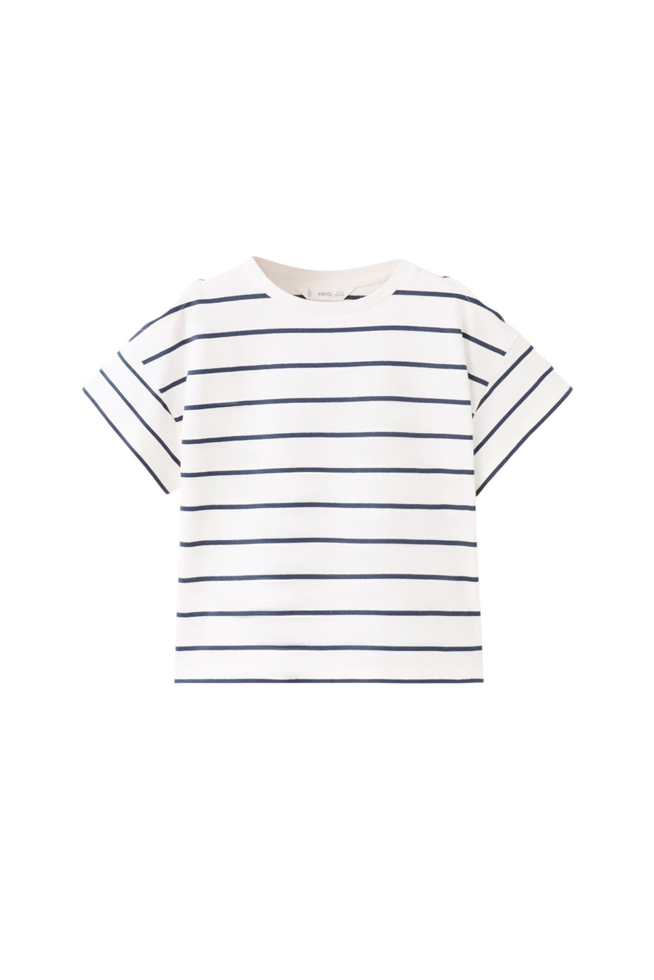 Девочкам Mango Kids Футболка CUTOUTR в полоску (цвет ), артикул 27036735 | Фото 1