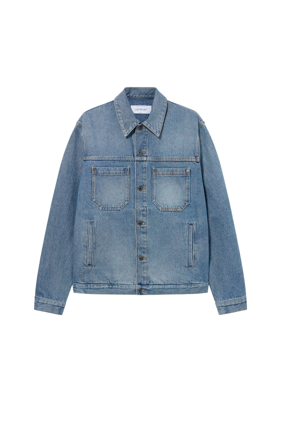 Мужской Off-White Куртка джинсовая Half Arrow (цвет ), артикул OMYE09QS26DEN0024000 | Фото 1