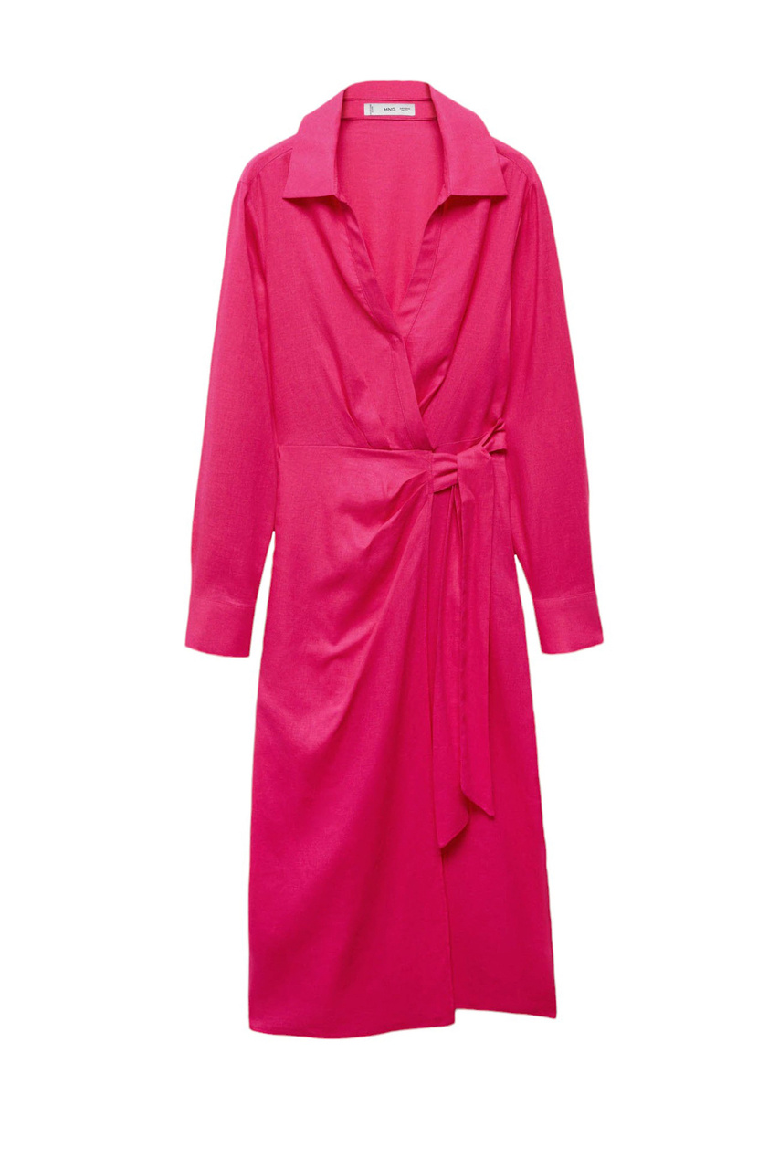Платье-рубашка CAROLA из смесового льна|Основной цвет:Фуксия|Артикул:67017130 | Фото 1