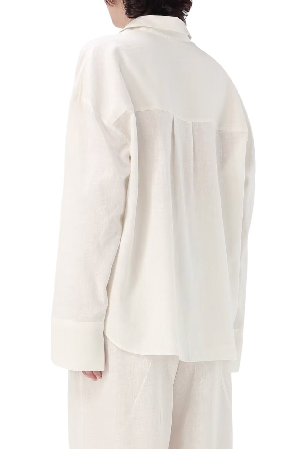 Женский Emporio Armani Рубашка из льна и вискозы (цвет ), артикул EW000815-AF12201 | Фото 5