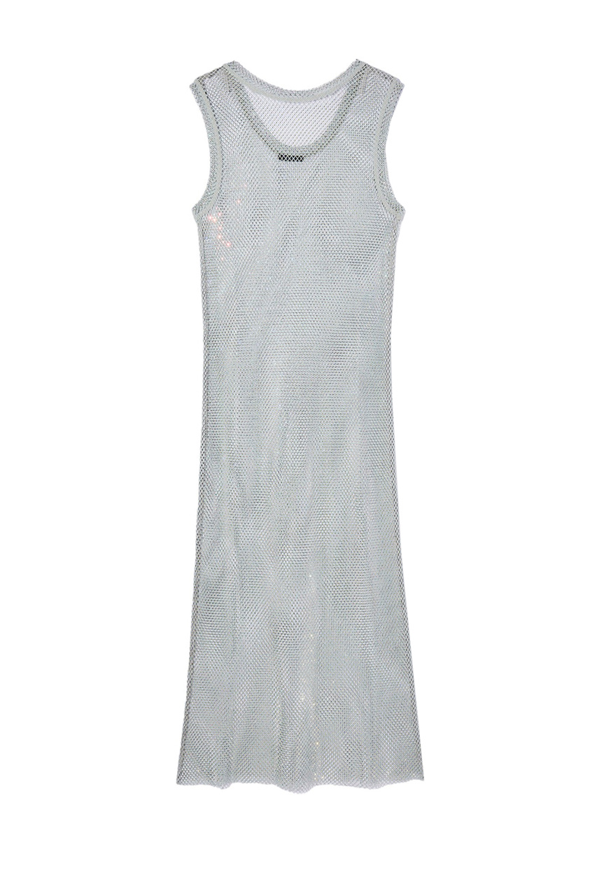 Платье сетчатое|Основной цвет:Серый|Артикул:212384 | Фото 1