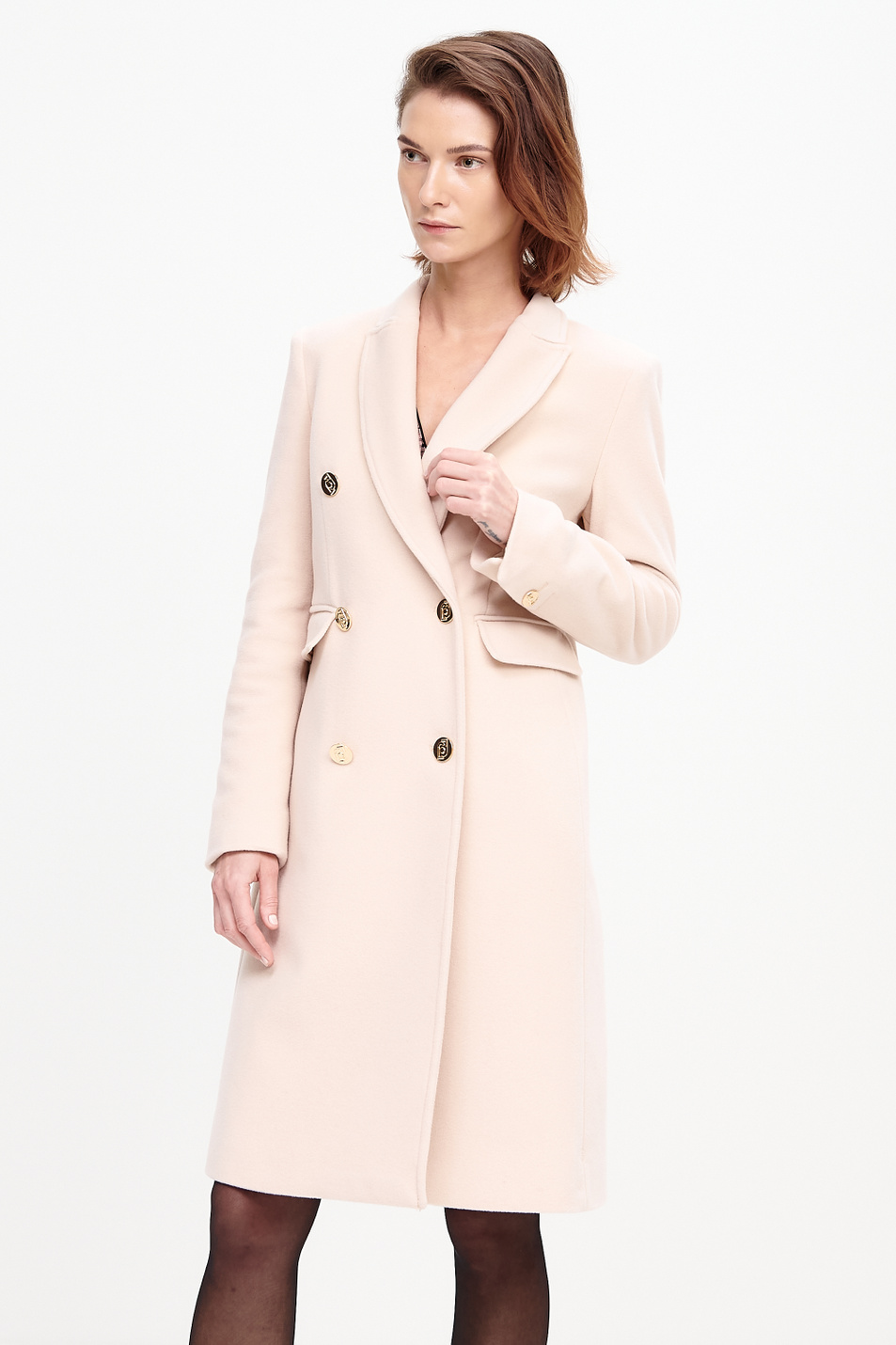 Liu Jo Двубортное пальто из смесовой шерсти (цвет ), артикул CF0010T2403 | Фото 3