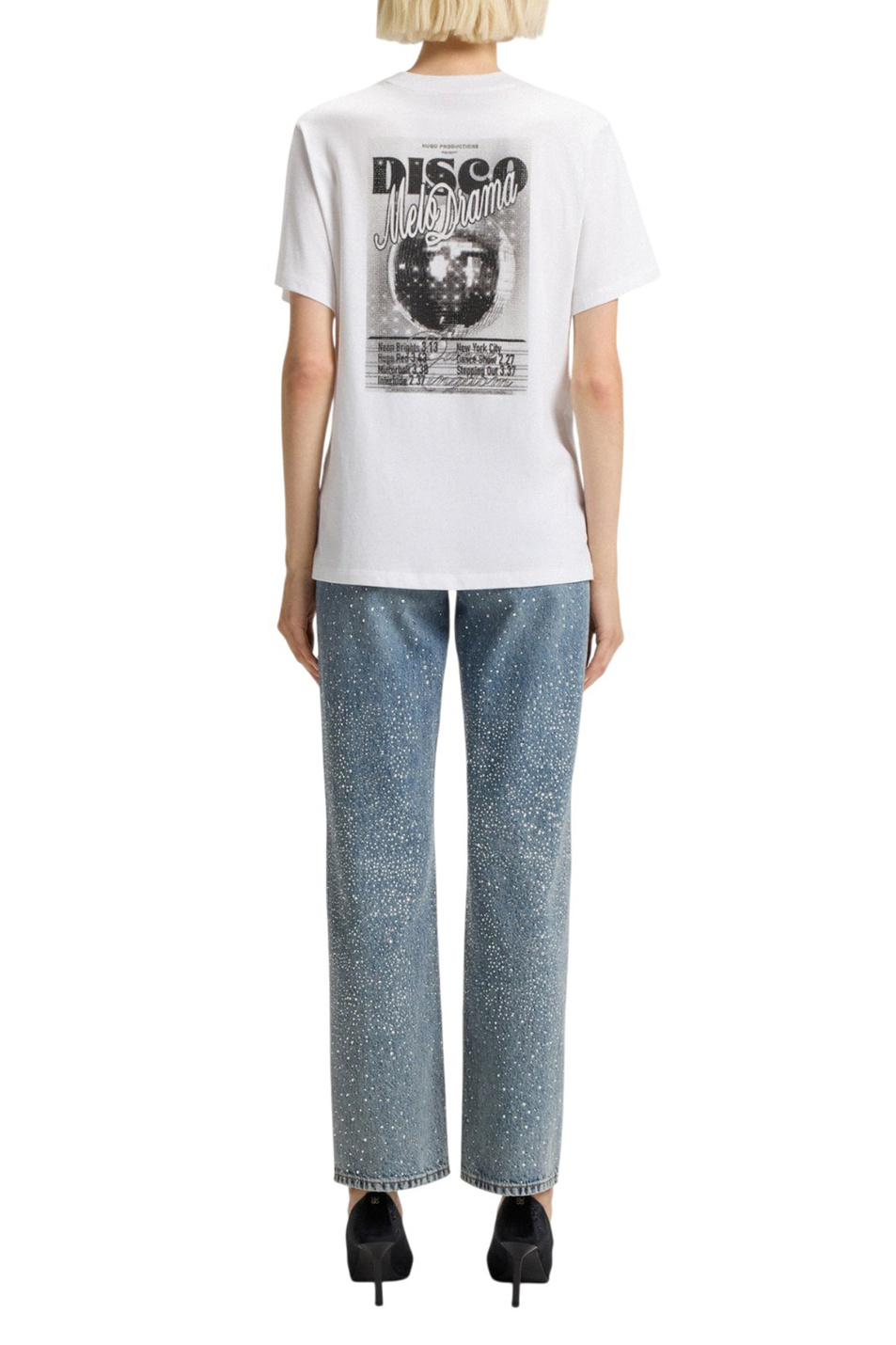 Футболка Vintage из хлопка|Основной цвет:Белый Женский HUGO Футболка Vintage из хлопка (цвет ), артикул 50550148 | Фото 4