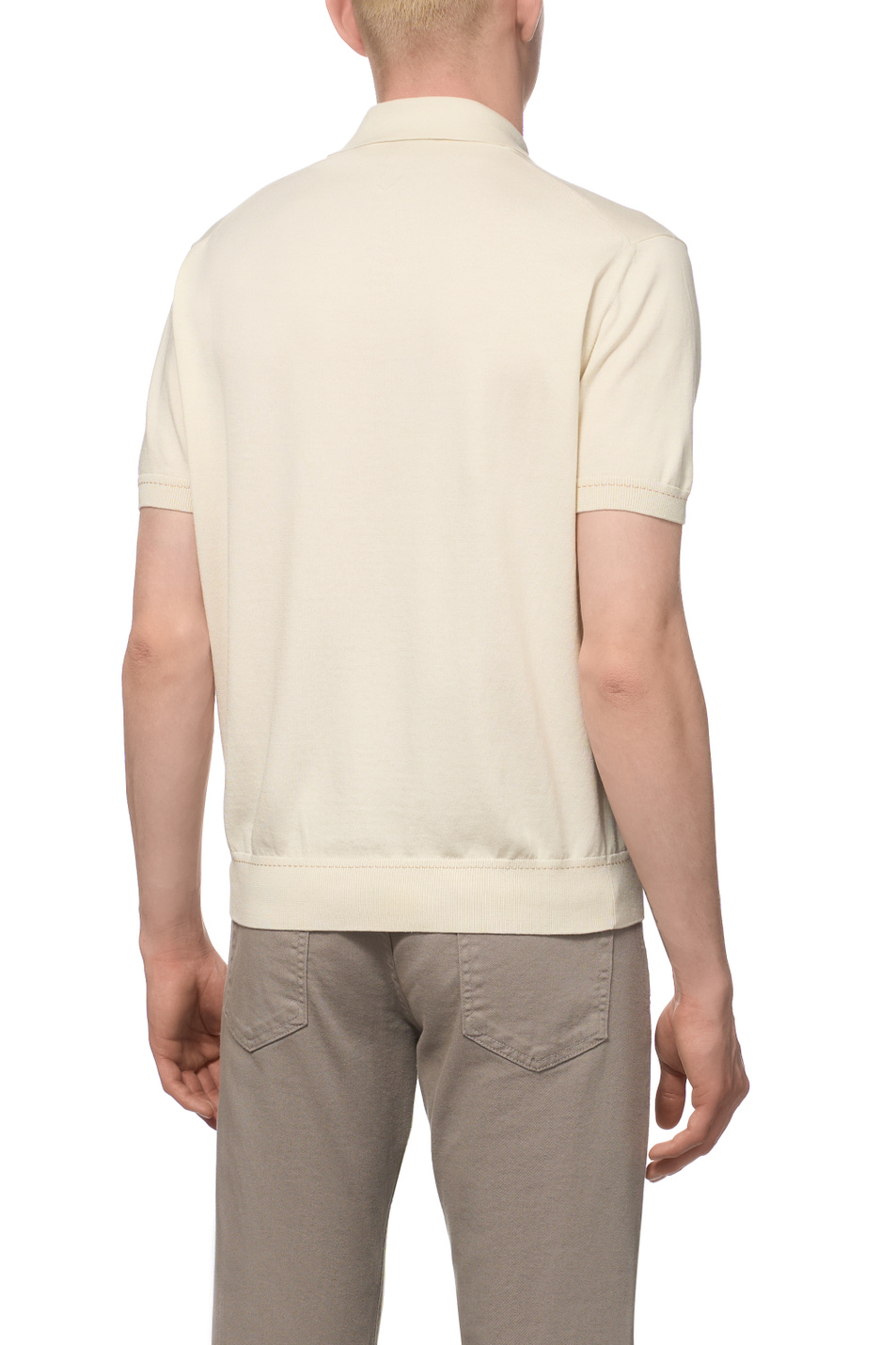 Мужской Canali Поло из хлопка и шелка (цвет ), артикул C0127MK02479 | Фото 5